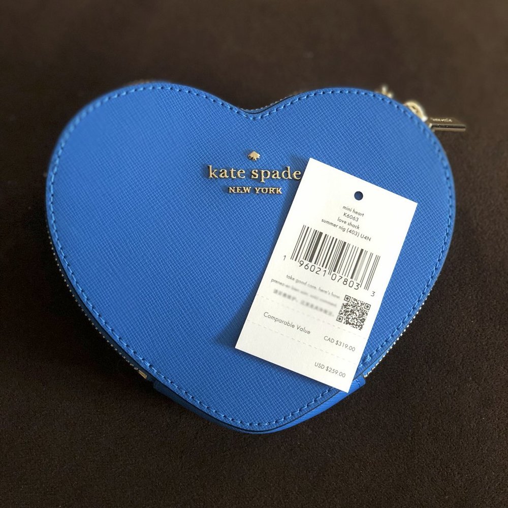 Kate Spade New York Love Shack Mini Heart Crossbody Bag Summer Night - Picture 2 of 4